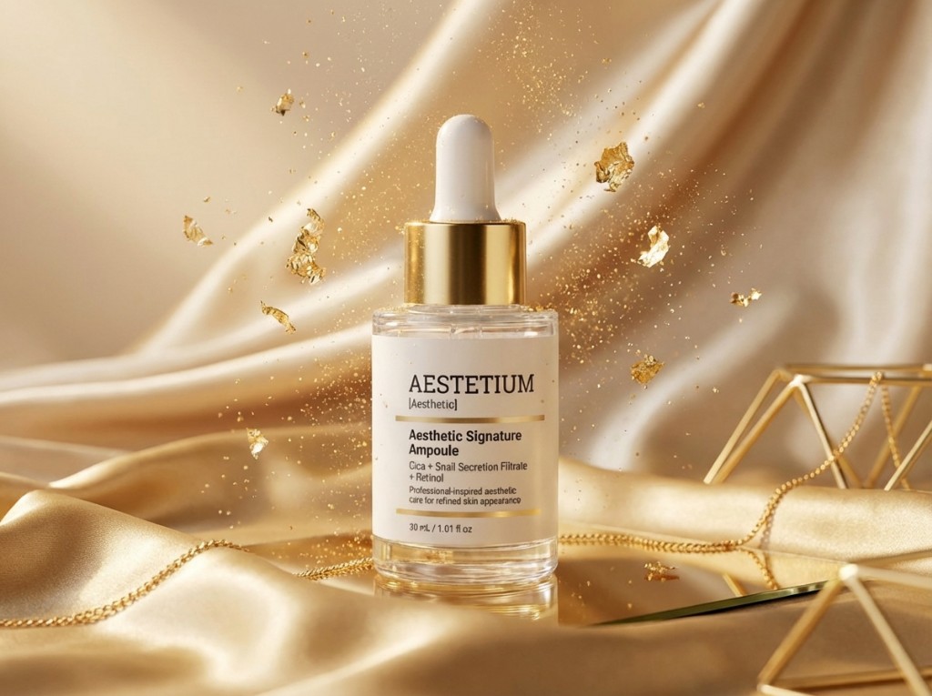 Korean OEM ampoule AESTETIUM cica snail mucin retinol